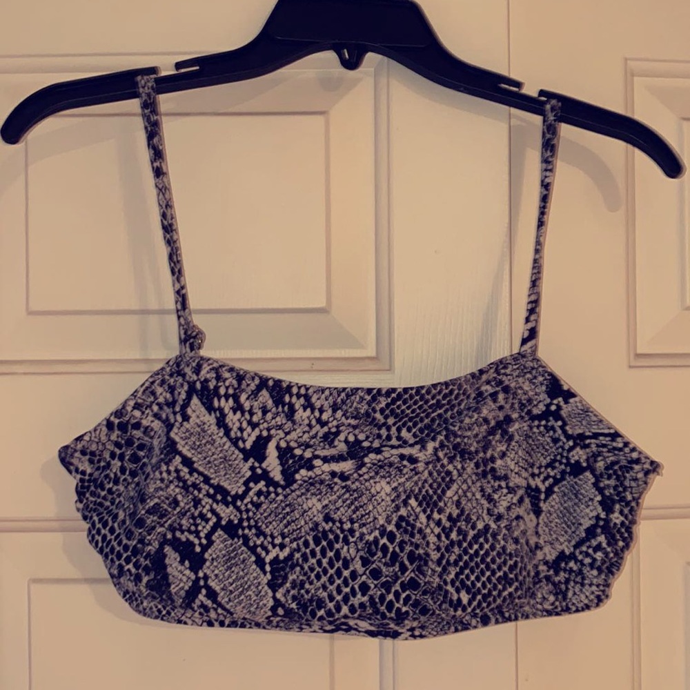 Snake pattern bathing suit!